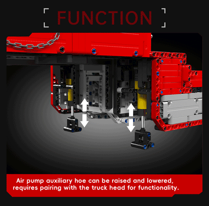MOULD KING 19015T FH16 Pneumatic Tractor Trailer Building Set | 3,399 Pcs