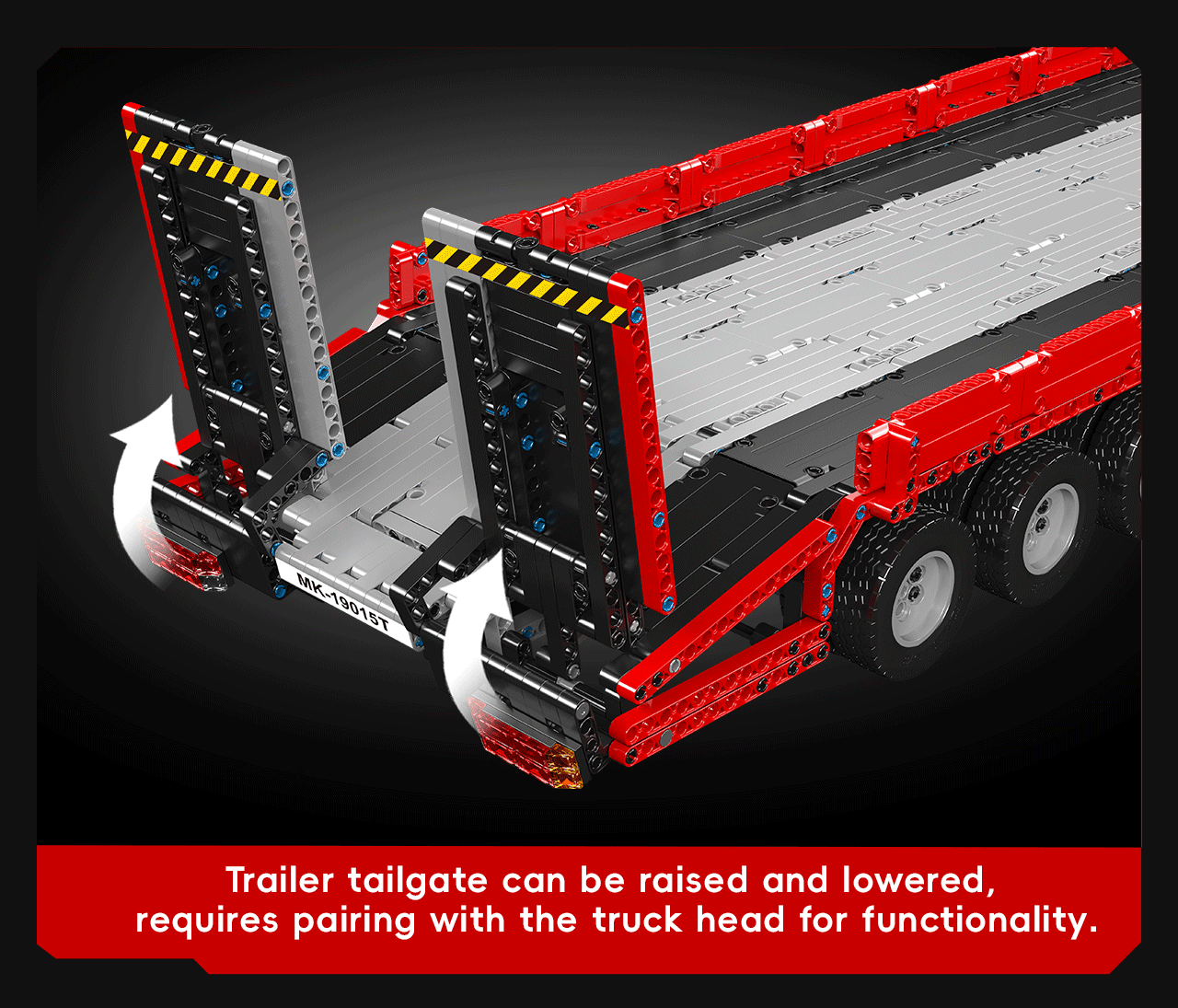 MOULD KING 19015T FH16 Pneumatic Tractor Trailer Building Set | 3,399 Pcs