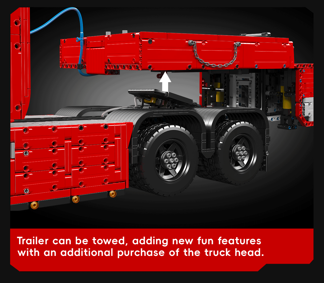 MOULD KING 19015T FH16 Pneumatic Tractor Trailer Building Set | 3,399 Pcs