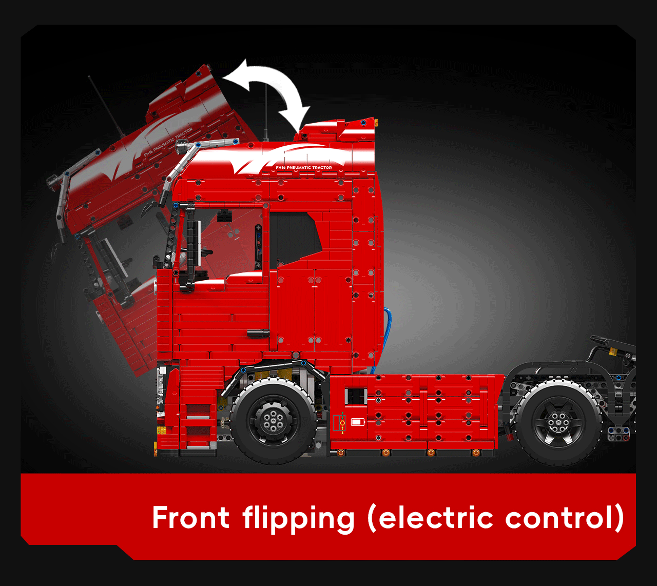 Mould King 19015 FH16 Remote Controlled Pneumatic Tractor Truck Building Set | 4,608 Pcs