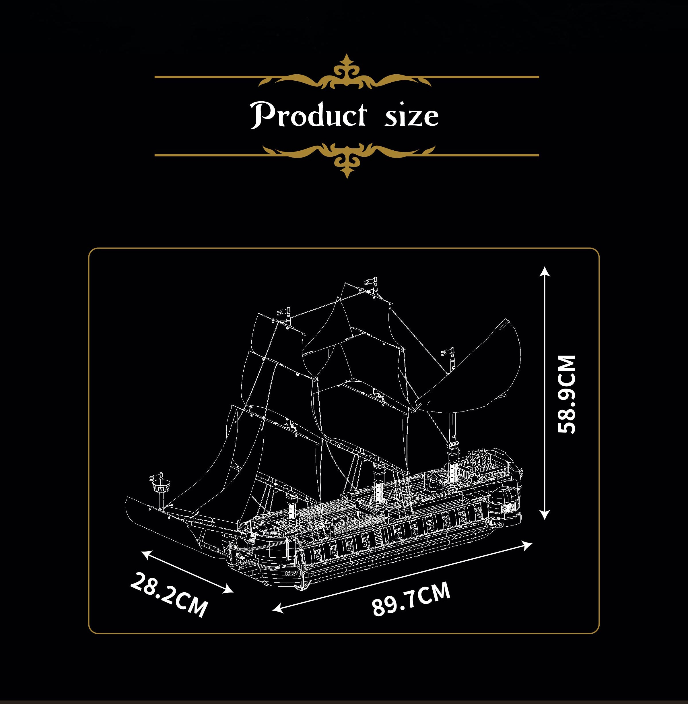 Mould King 13192 Imperial Frigate Model Building Set | 3,580 Pcs