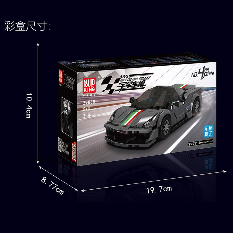 Mould King 27068 The 488 Pista Car Model Building Set | 384 Pcs
