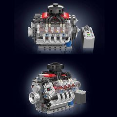 Mould King 10171 Chevy LSX454 Motorized V8 Engine Building Set | 487 Pcs