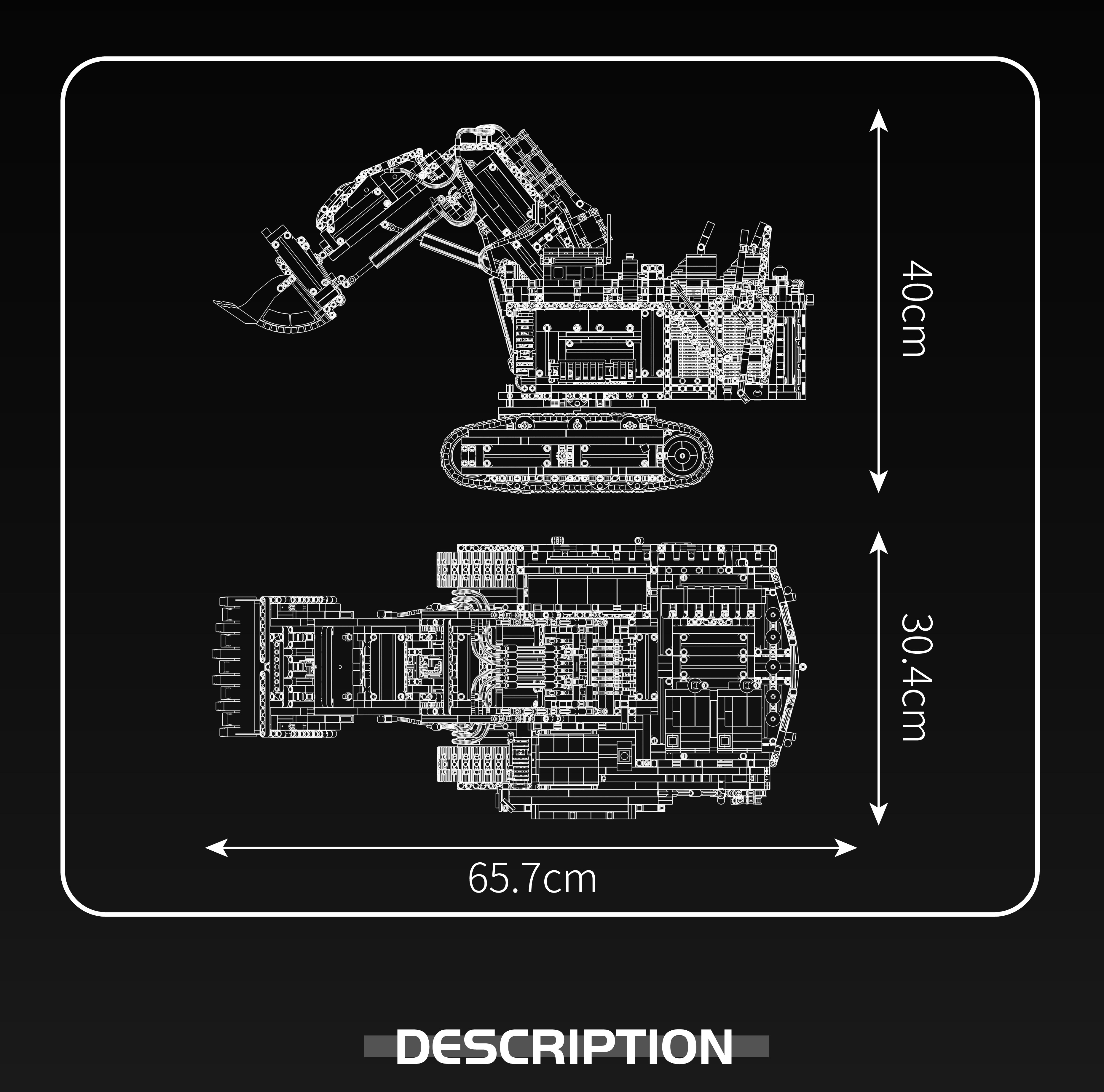 MOULD KING 17070 Liebherr R 9800 Mining Excavator Building Sets | 4,767 PCS