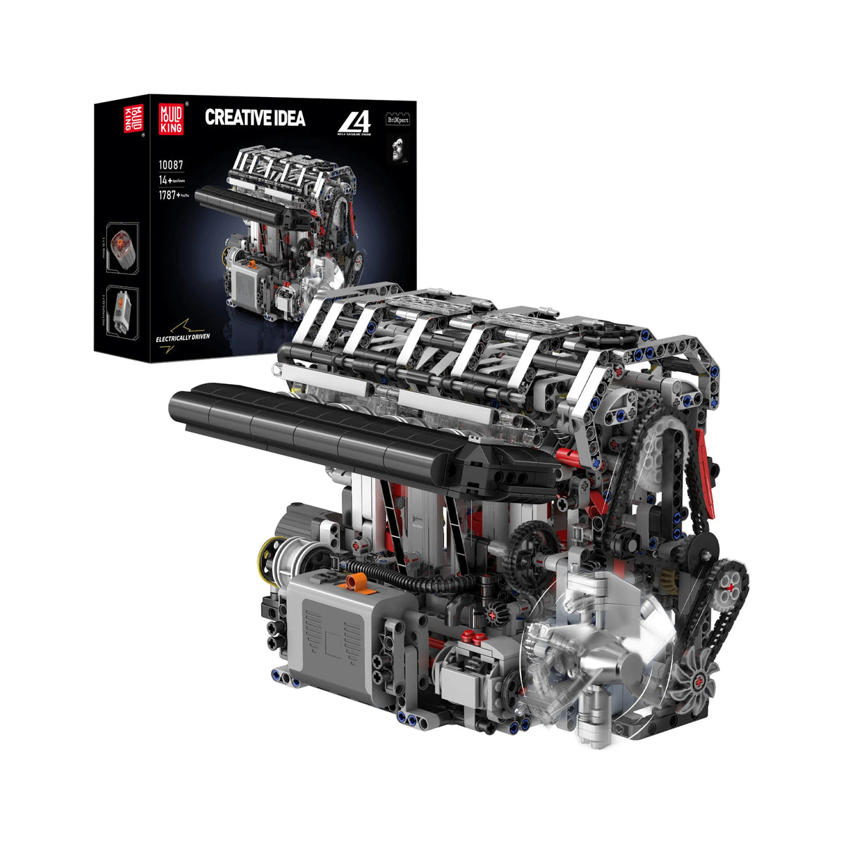 Mould King 10087 Motorised L4 Gasoline Engine Building Set | 1,787 Pcs